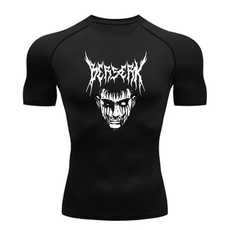 T-shirt De Compression Berserk – Imprimé Musculation / Gym – Neuf étiqueté