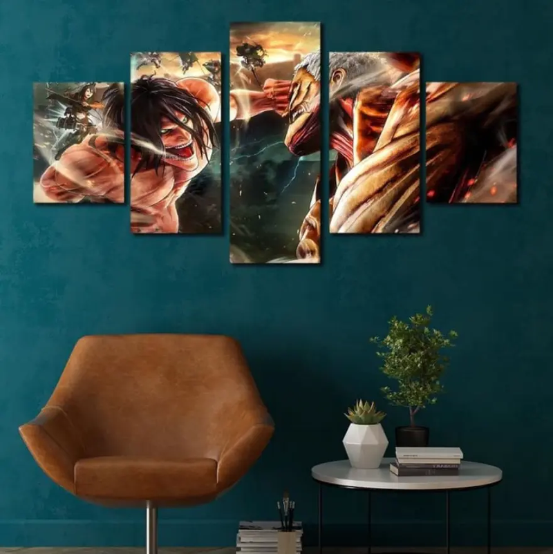 Tableau Attaque des Titans - Eren vs Reiner - Magasin Manga