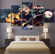 Tableau Demon Slayer - Tanjiro, Nezuko, Zenitsu et Inosuke - Magasin Manga