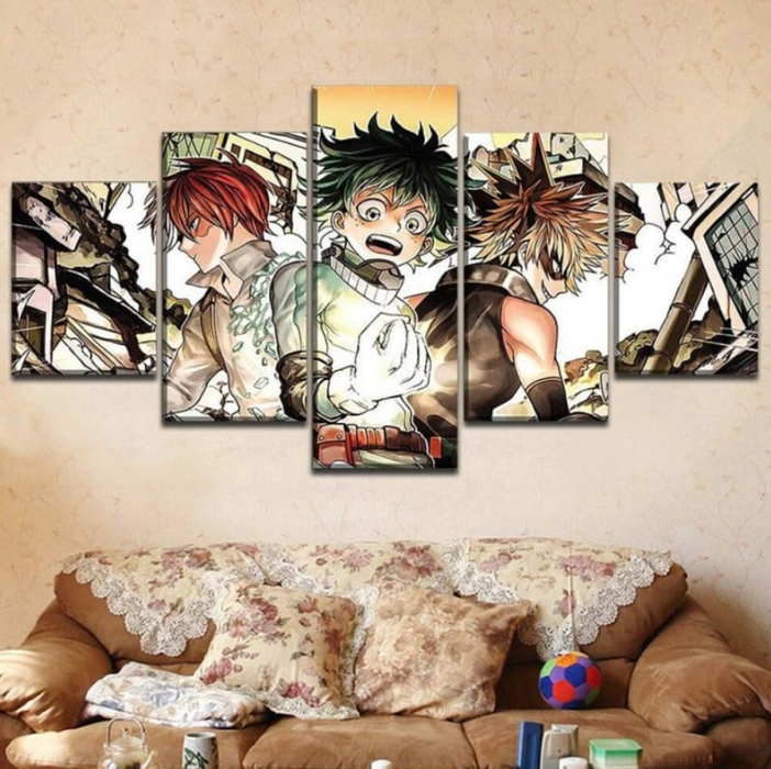 Tableau My Hero Academia - Shoto, Izuku et Bakugo