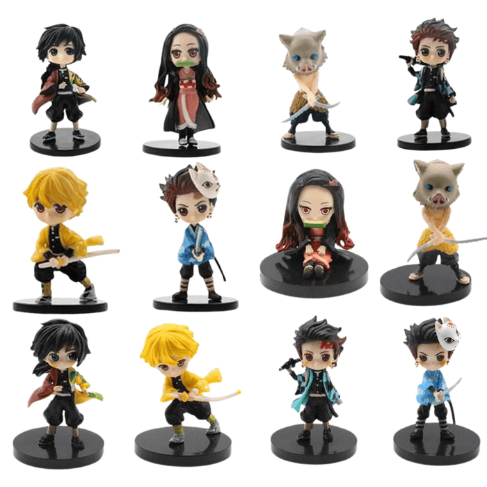 Figuras de Demon Slayer - Lote versión Q / 12 piezas