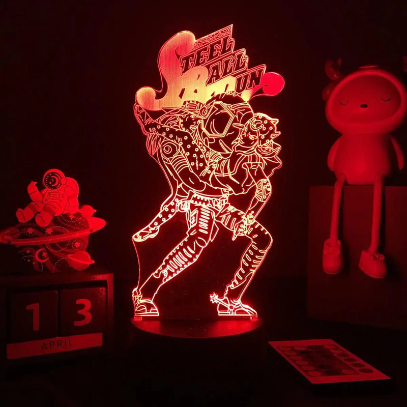 Lampe LED Jojo's Bizarre Adventure - Gyro Zeppeli Vs Johnny Joestar - Magasin Manga