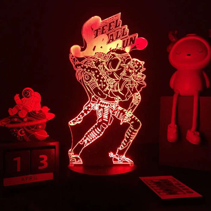 Lampe LED Jojo's Bizarre Adventure - Gyro Zeppeli Vs Johnny Joestar
