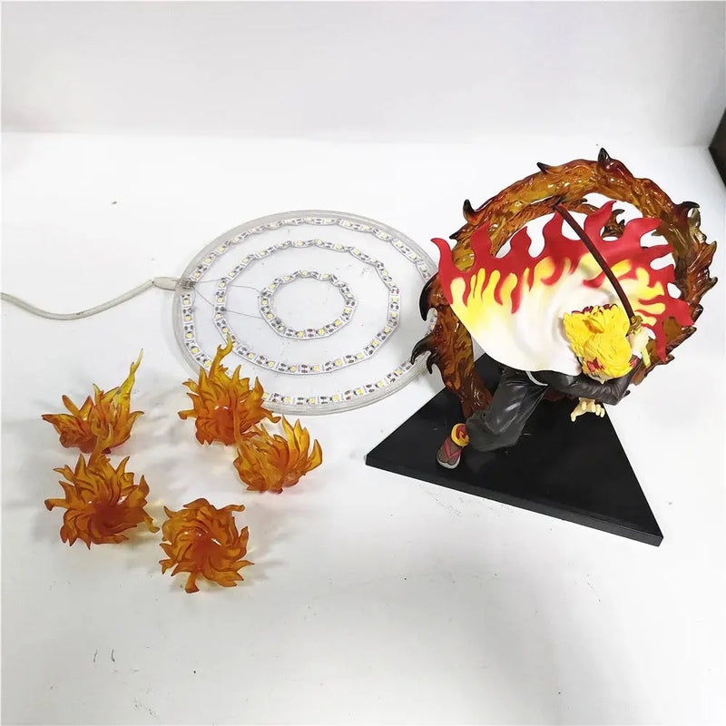 Figurine Demon Slayer - Kyojuro Rengoku Flamme LED Magasin Manga