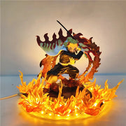 Figurine Demon Slayer - Kyojuro Rengoku Flamme LED Magasin Manga
