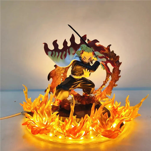 Figurine Demon Slayer - Kyojuro Rengoku Flamme LED Magasin Manga