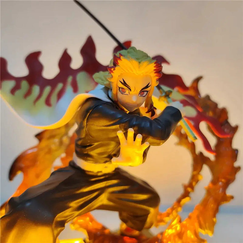 Figurine Demon Slayer - Kyojuro Rengoku Flamme LED Magasin Manga