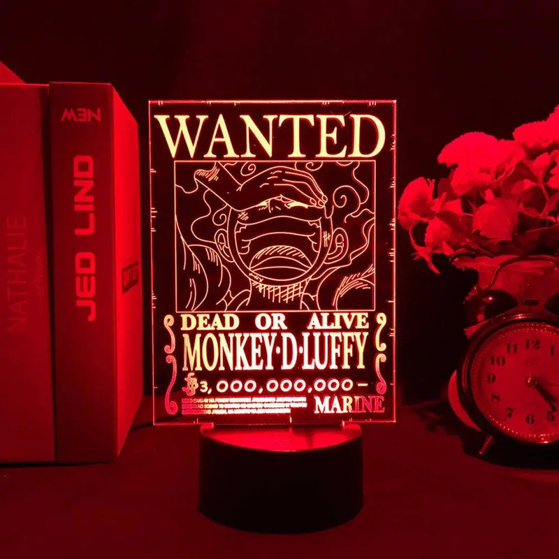 Lampe LED One Piece - Luffy Wanted - Magasin Manga