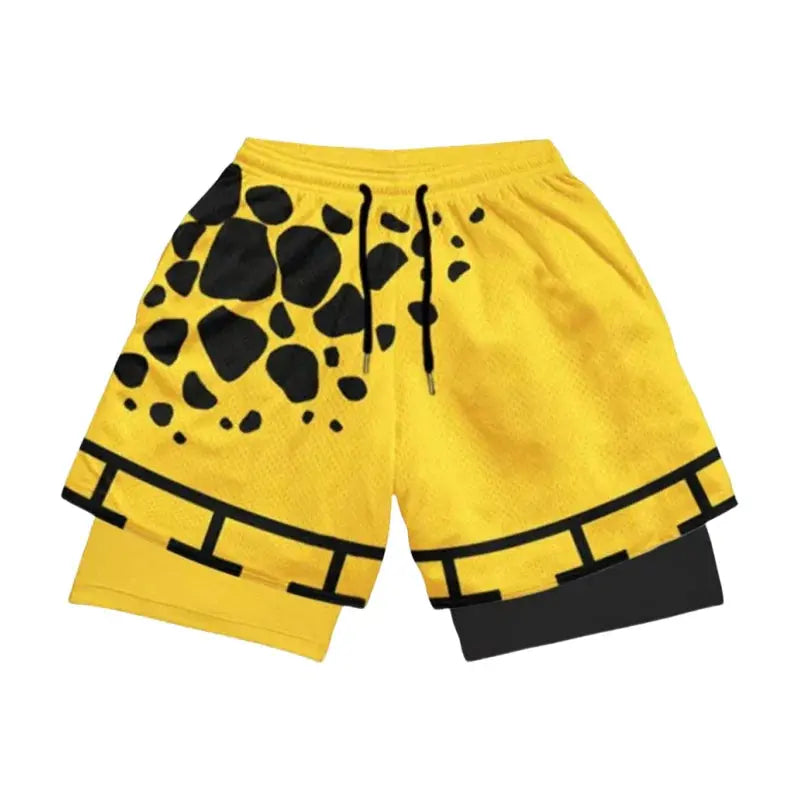 Short de Compression One Piece – Trafalgar Law Taches Noires Magasin Manga