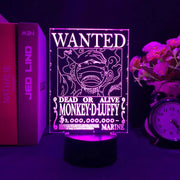 Lampe LED One Piece - Luffy Wanted - Magasin Manga