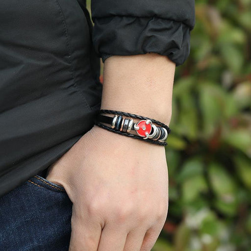 Bracelet Cuir Naruto Sharingan - Magasin Manga