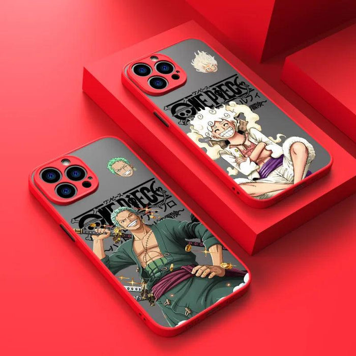 Coques Iphone Roronoa & Luffy Gear 5 Rouge - Magasin Manga