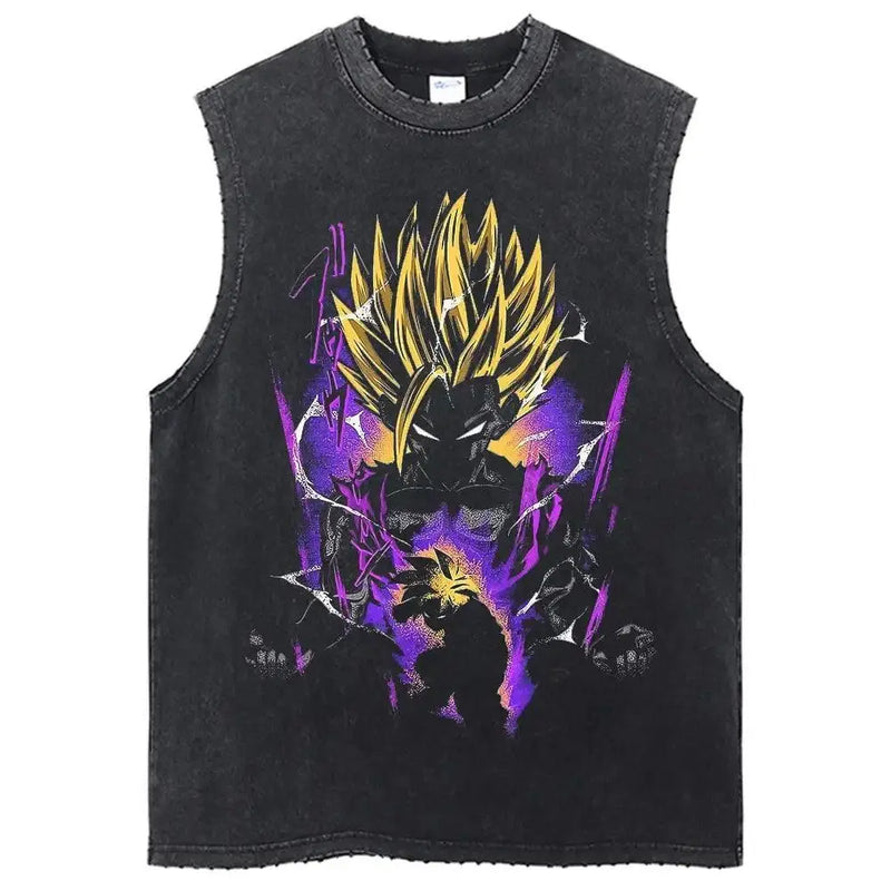 Débardeur Dragon Ball Z - Vegeta Gym Vintage - Magasin Manga