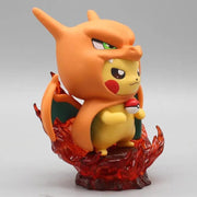 Figurines Pokémon Pikachu Cosplay Ectoplasma & Dracaufeu - Magasin Manga
