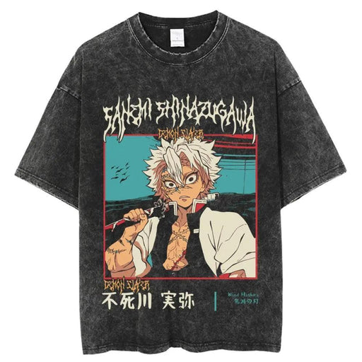 Camiseta Demon Slayer Tanjiro con el kimono azul Camiseta Demon Slayer Tanjiro con el kimono azul
