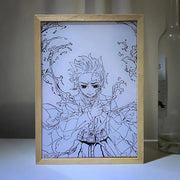 Veilleuse LED 3D Demon Slayer Tanjiro & Kyojuro - Magasin Manga