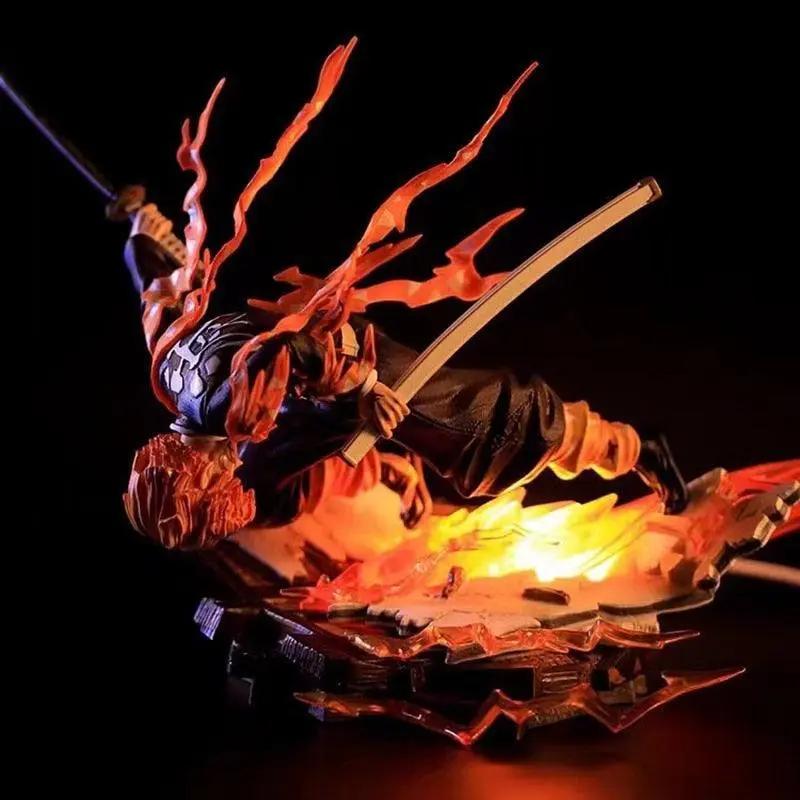 Figurine Démon Slayer - Agatsuma Zenitsu "Dieu du Feu" LED - Magasin Manga