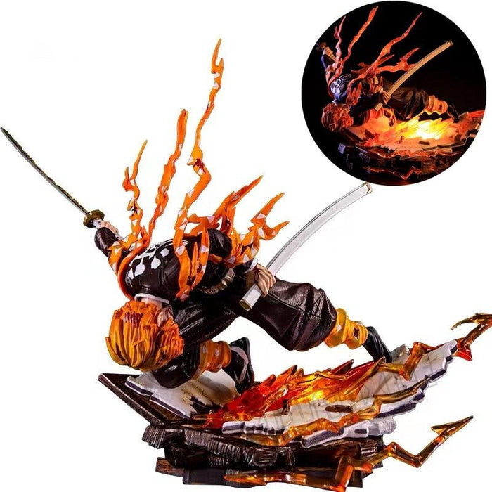 Figurine Démon Slayer - Agatsuma Zenitsu "Dieu du Feu" LED - Magasin Manga
