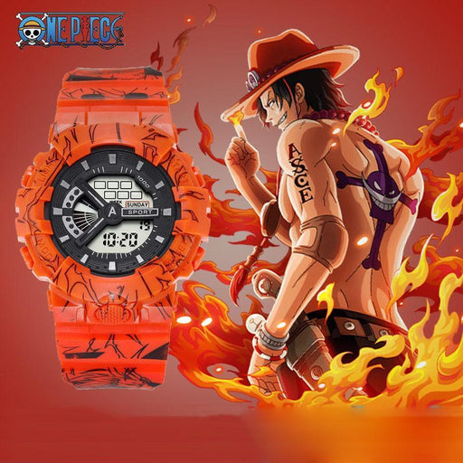 Montres Digital à Quartz One Piece Portgas D. Ace - Magasin Manga